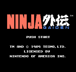 Ninja Gaiden Title Screen